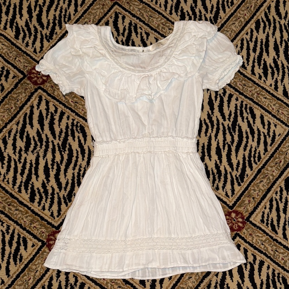 LoveShackFancy White Ruffled Dress